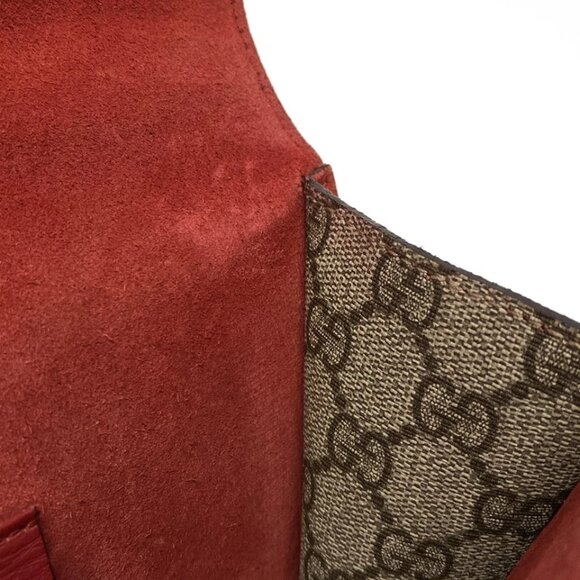 GUCCI Dionysus/GG Blooms Beige Ebony Red PVC Suede Shoulder Bag 632-080925 - Picture 12 of 14